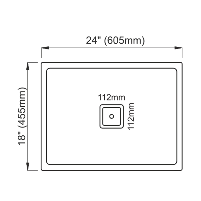 Rossa Single Bowl Quartz Sink Dimension