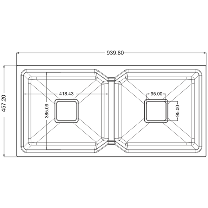 Venito Double Bowl Quartz Sink Dimension